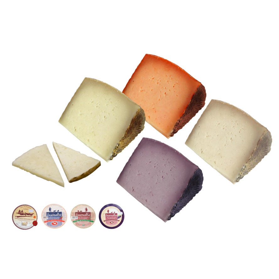  pack 4 cuñas queso buenalba y artequeso alimentación 