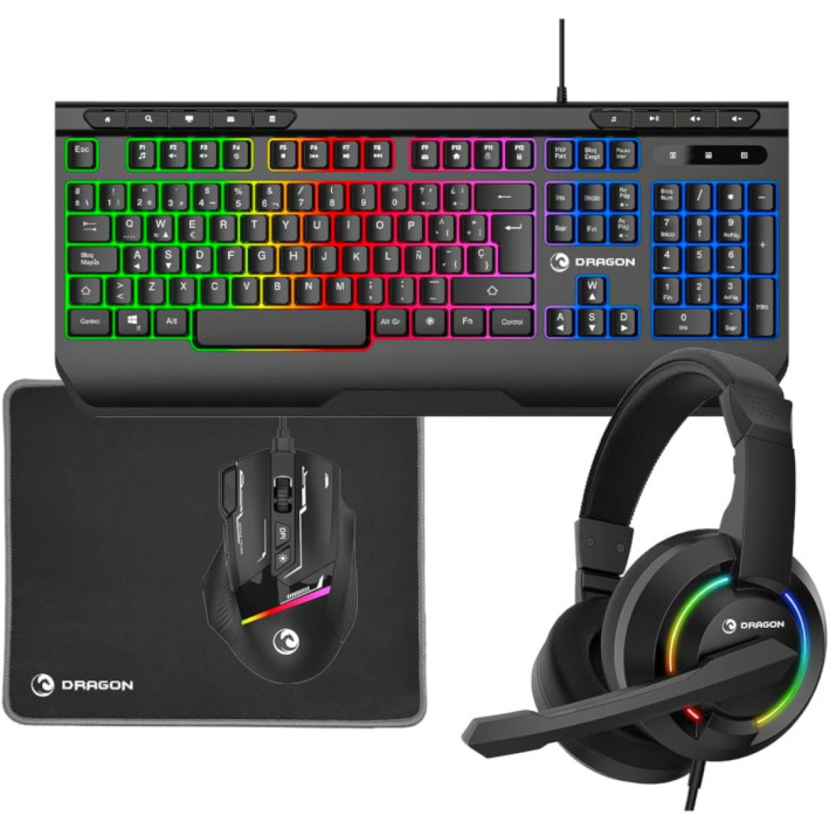  set gaming dragon prixton tecnología prixton